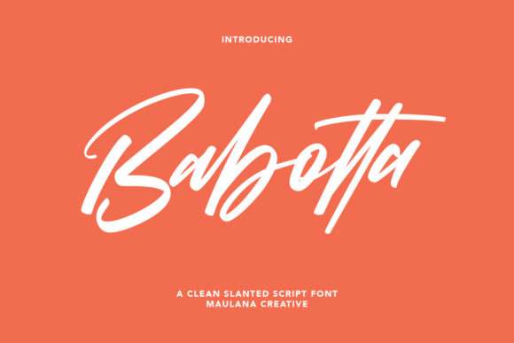 Babotta: A Clean & Modern Script Handwritten Font