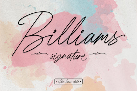 Billiams: A Thin, Relaxed Script Font That Elevates Small Business Branding
