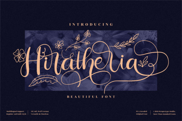 Hiratheria Script Font for Handmade Creators