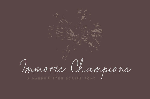Immorts Champions: A Romantic Script Handwritten Font for Brand Warmth