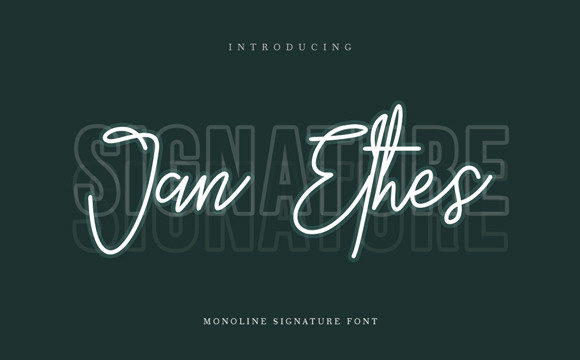 Jan Ethes Script Font for Elegant Handmade Products