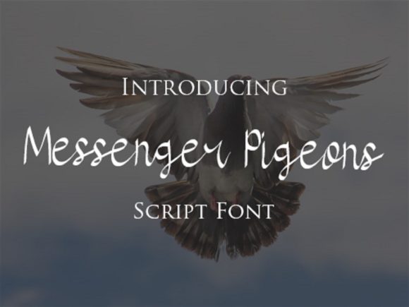 Messenger Pigeons Script Font for Handmade Creators