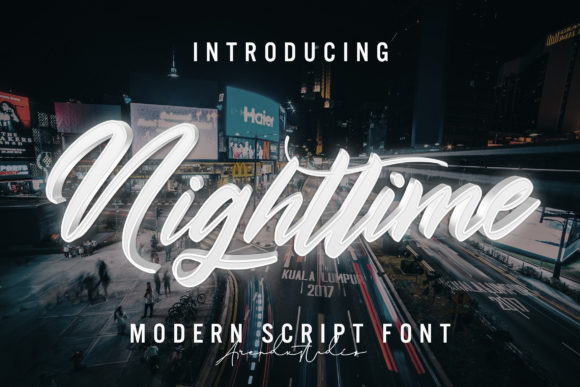 Nighttime Font for Web Design