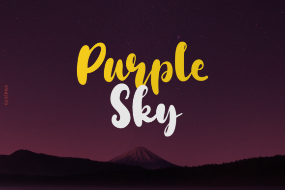 Purple Sky: A Bold and Fun Script Font for Editorial Charm