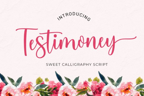 Testimoney Script Font for Elegant Digital Promo