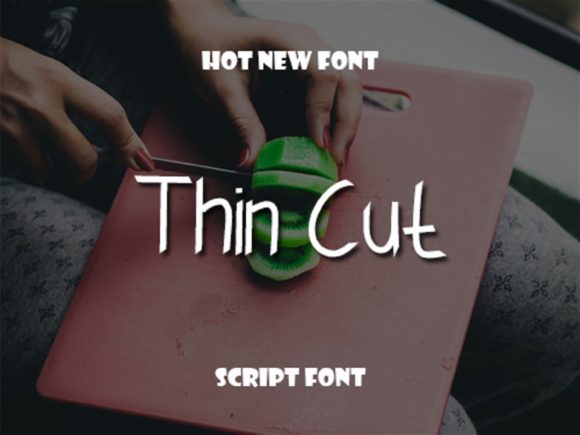 Thin Cut Font for Small Business Branding