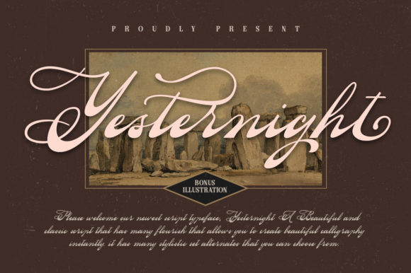 Yesternight: An Elegant Script Font for Timeless Brand Identity